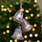 5" Silver & Brown Rustic String of Bells Glass Ornament